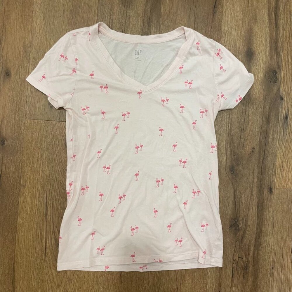 Gap Favorite T pink flamingo print t-shirt
